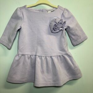 Janie & Jack (Juno Valentine)Lilac Baby Girl Peplum Dress with Rosette
